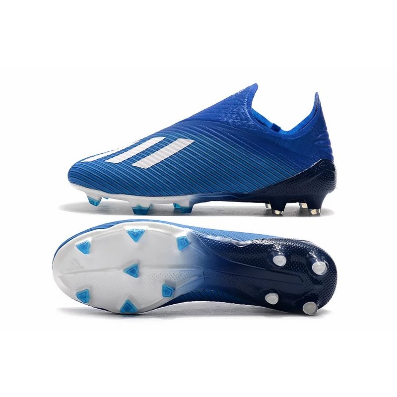 Botas de Fútbol Adidas X 19+ FG Plateado / Azul (#39~#45)