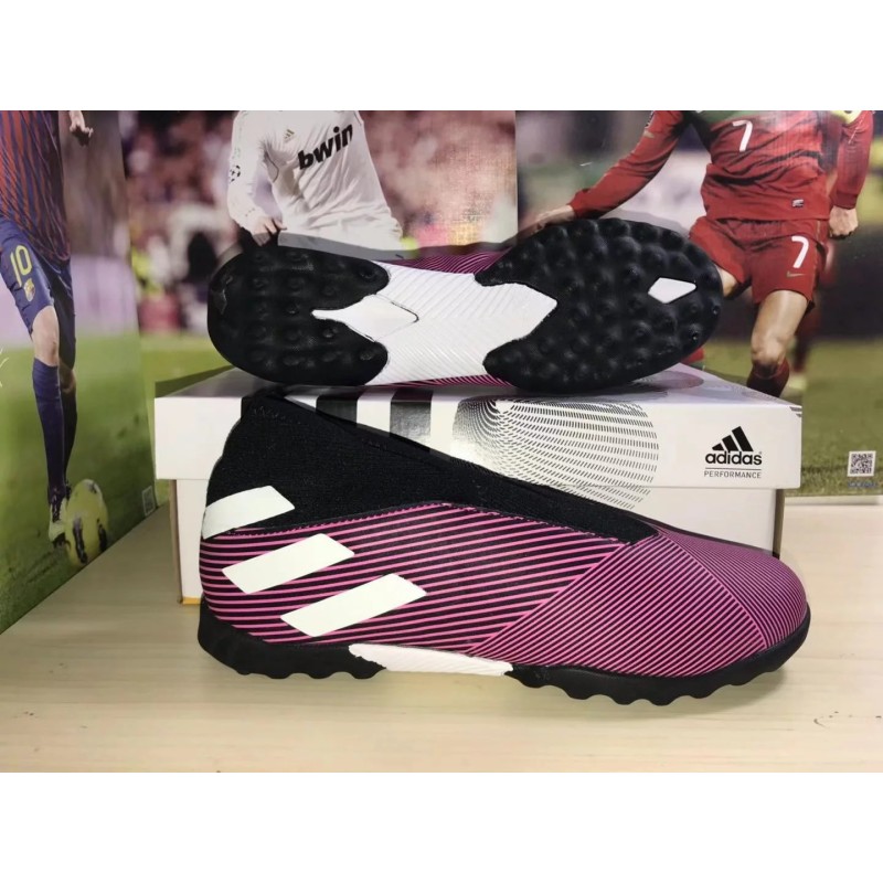 Botas de Fútbol Adidas Nemeziz 19.3 Laceless TF Azul / Rojo / Blanco / Verde Fluorescente / Púrpura / Azul Marino (#39~#45)