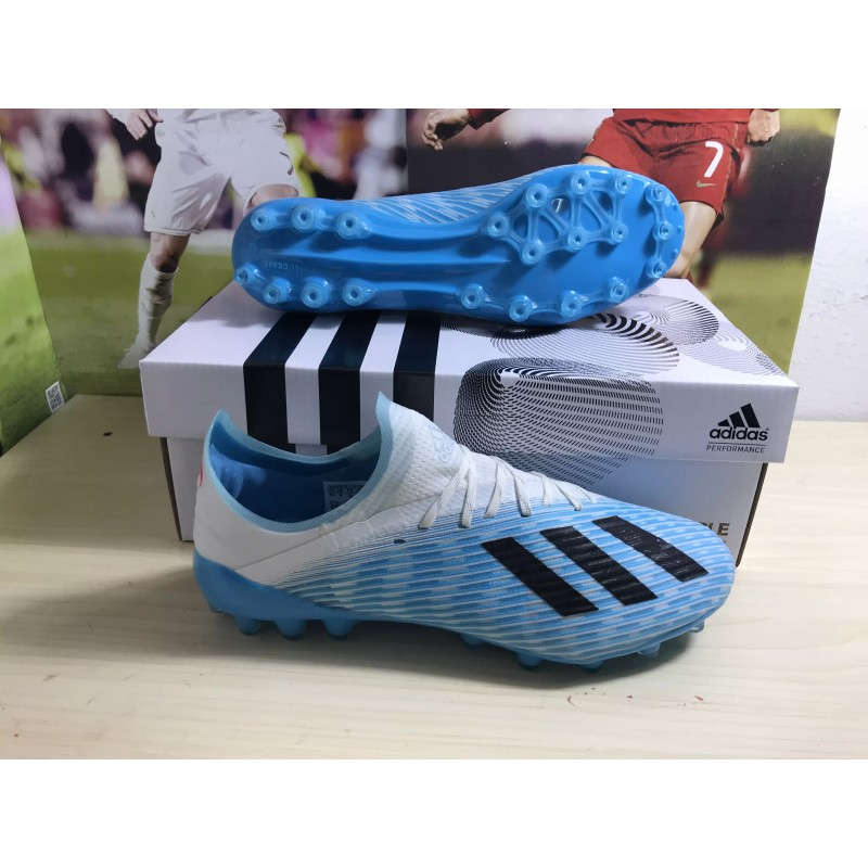 Botas de Fútbol Adidas X 19.1 AG Azul&Blanco (#38~#45)