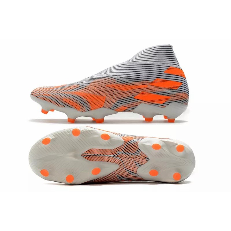 Botas de Fútbol Adidas Nemeziz 19 Hombre Blanco&Naranja (#38~#45)