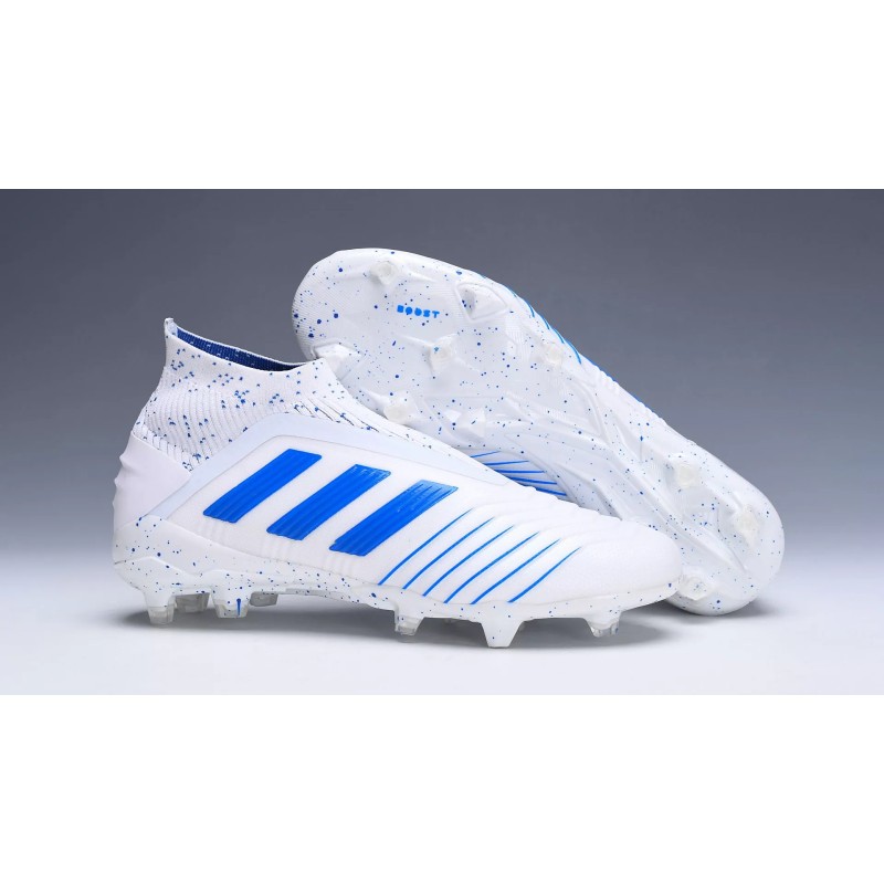 Botas de Fútbol Adidas Predator 19 FG Unisex Blanco&Azul (#35~#45)