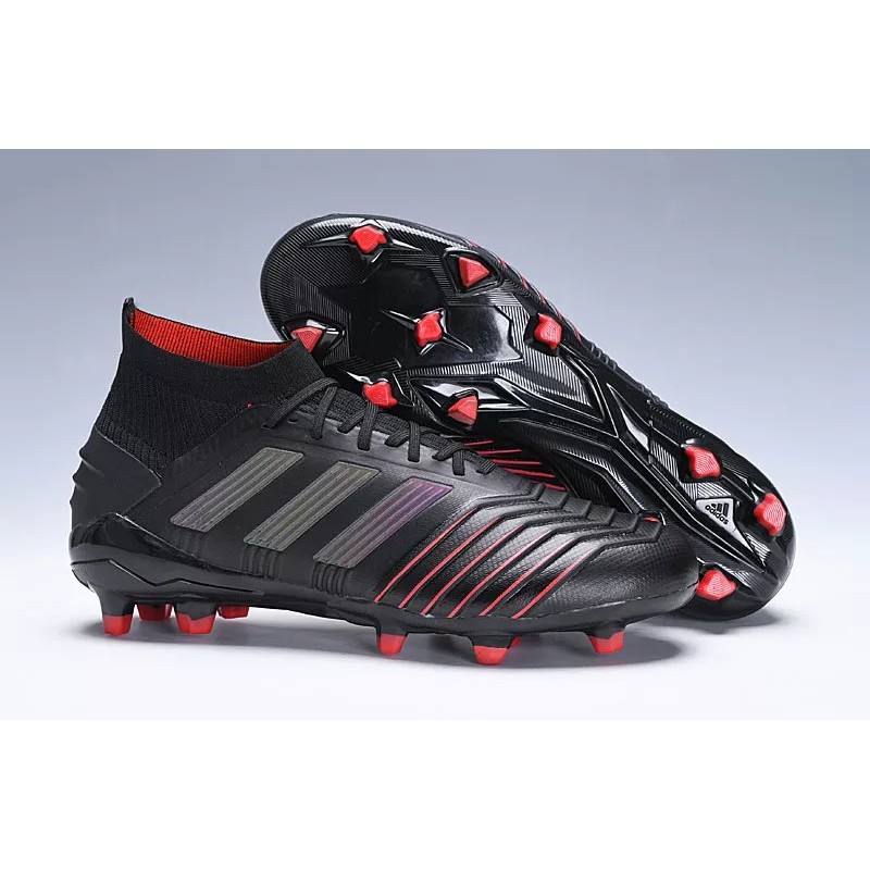 Botas de Fútbol Adidas Predator 19 FG Unisex Negro&Rojo (#39~#45)