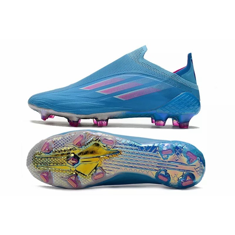 Botas de Fútbol Adidas X Speedflow Hombre Azul Claro&Rosa (#39~#45)