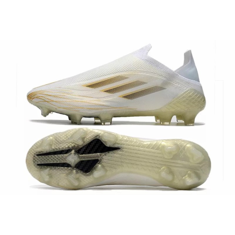 Botas de Fútbol Adidas X Speedflow FG Hombre Blanco&Dorado (#39~#45)