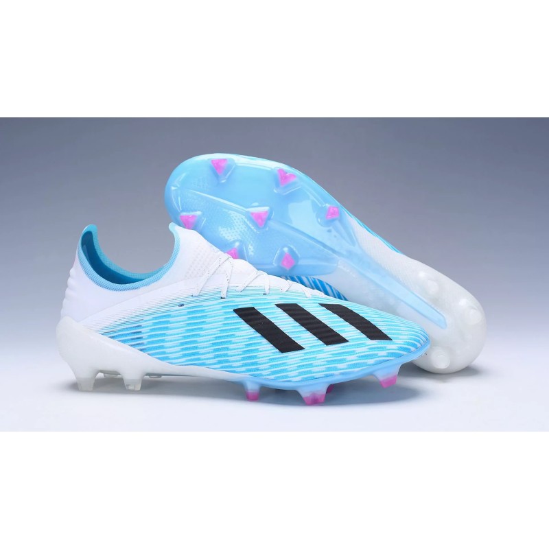 Botas de Fútbol Adidas X 19.1 FG Hombre Azul Claro&Blanco&Negro (#39~#45)