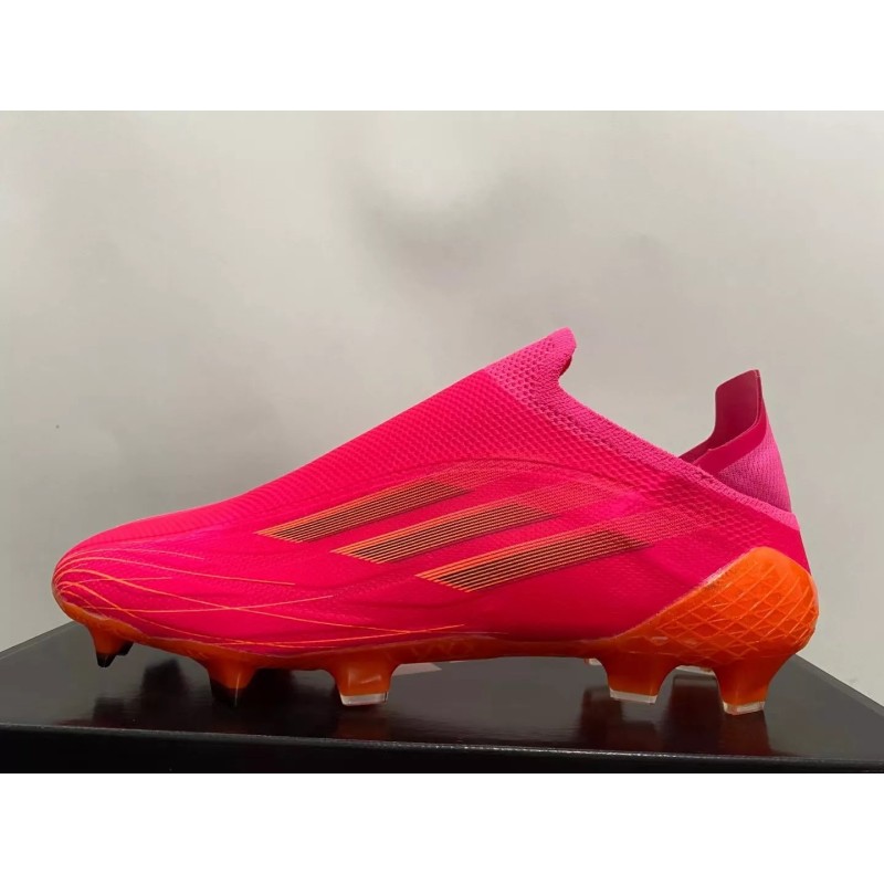 Botas de Fútbol Adidas X Speedflow FG Sin Cordones Hombre Rosa(#39~#45)