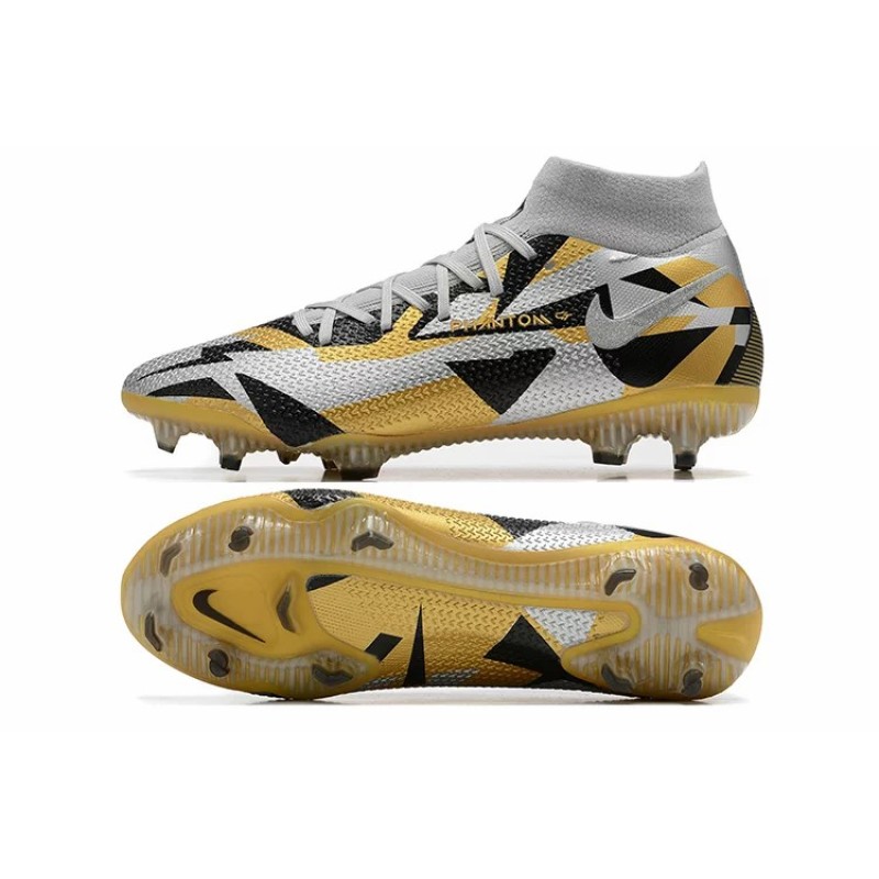 Botas de Fútbol Nike Phantom GT Elite DF FG High Top Grsi&Dorado (#39~#45)