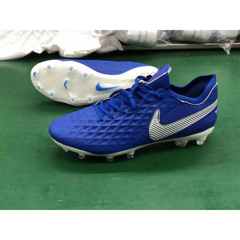 Botas de Fútbol Nike Tiempo Legend VIII FG Azul / Rojo (#38~#45)