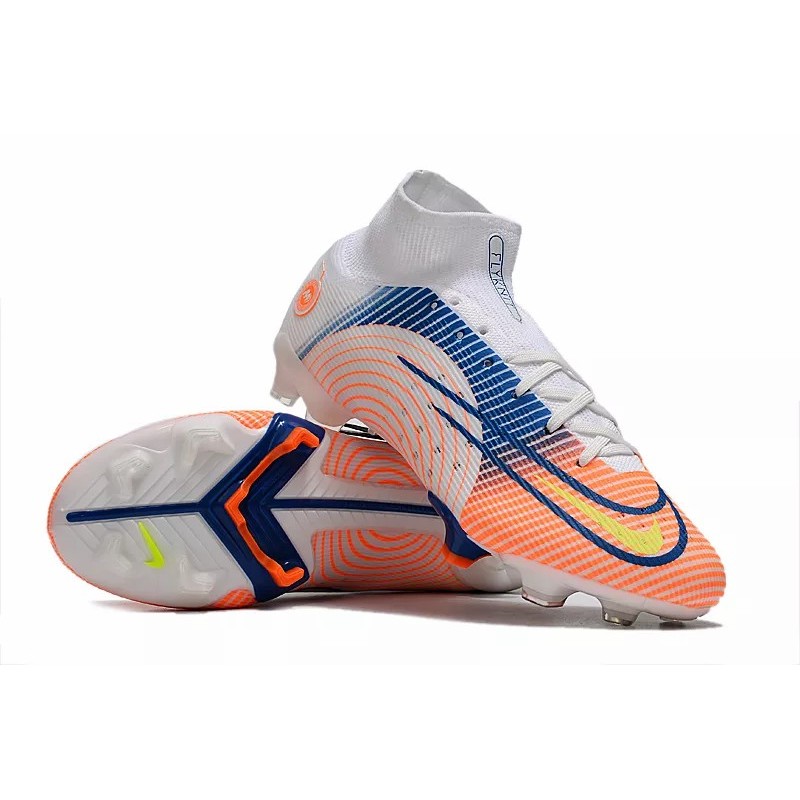 Botas de Fútbol Nike Mercurial Superfly 8 Elite FG High Top Blanco&Naranja (#39~#45)