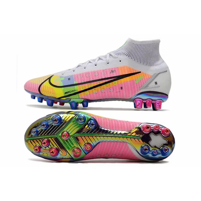 Botas de Fútbol Nike Mercurial Superfly Dragonfly 8 Elite AG High Top Rosado (#39~#45)