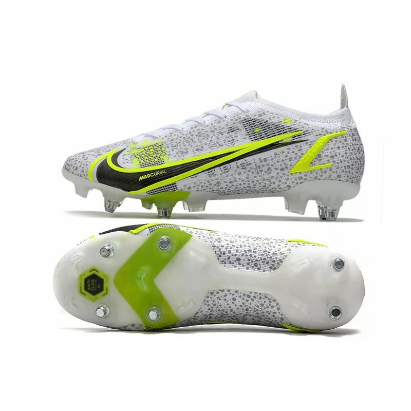 Botas de Fútbol Nike Mercurial Vapor XIV Elite SG PRO Blanco&Amarillo Fluorescente (#39~#45)