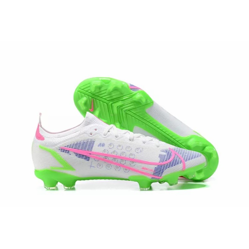 Botas de Fútbol Nike Vapor 14 Elite MDS FG Blanco&Verde Fluorescente&Rosado (#39~#45)