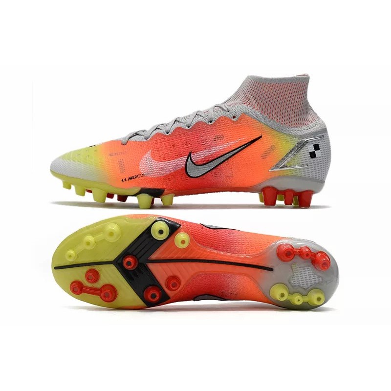 Botas de Fútbol Nike Superfly 8 Elite AG Unisex Alta Rojo Naranja&Amarillo&Blanco (#36~#45)