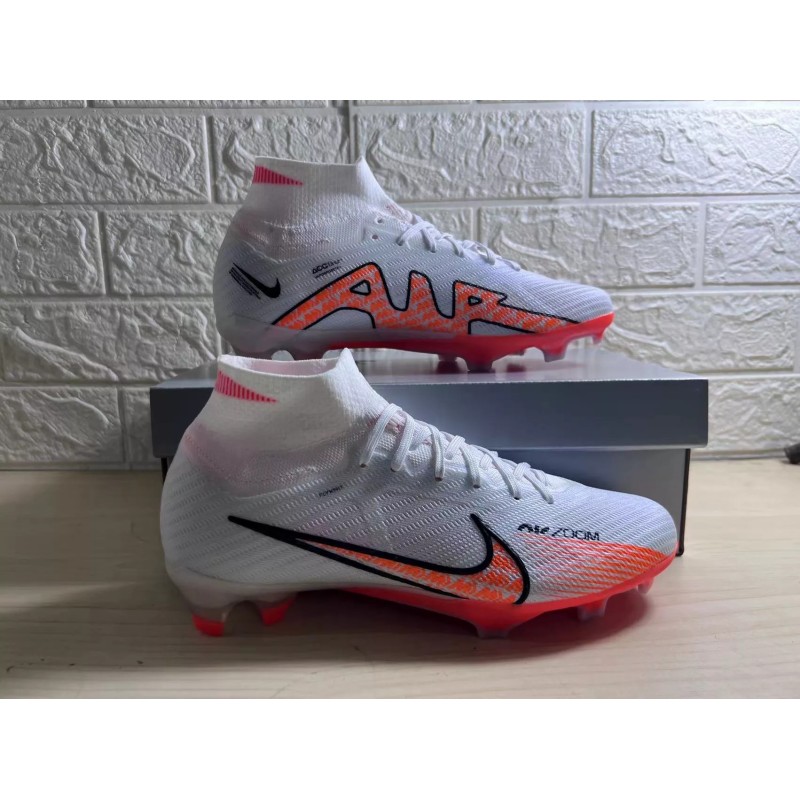 Botas de Fútbol Nike Air Zoom Mercurial Superfly IX Elite FG Blanco&Rojo (#39~#45)