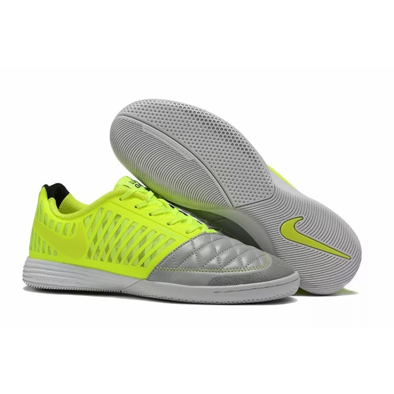 Botas de Fútbol Nike Lunar Gato II IC Hombre Gris&Amarillo (#39~#45)