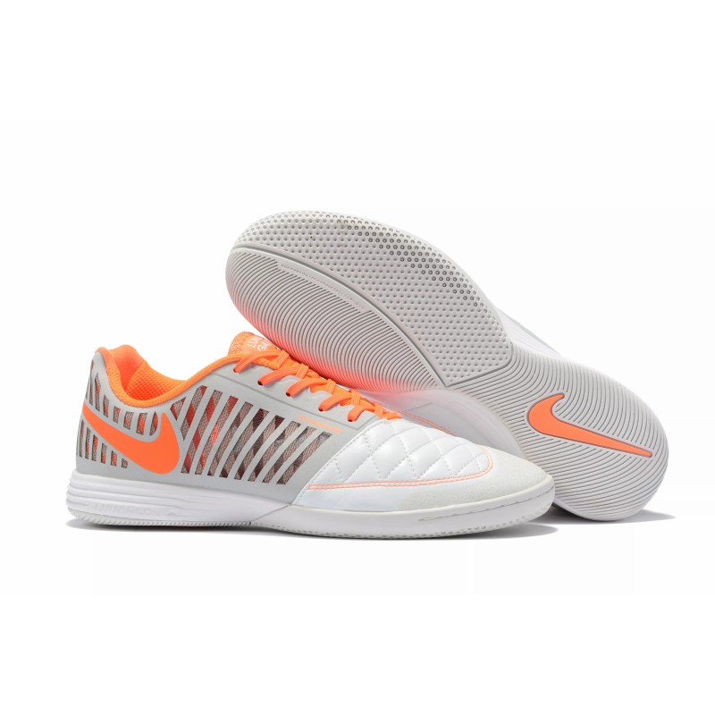 Botas de Fútbol Nike Lunar Gato II IC Hombre Blanco&Naranja (#39~#45)